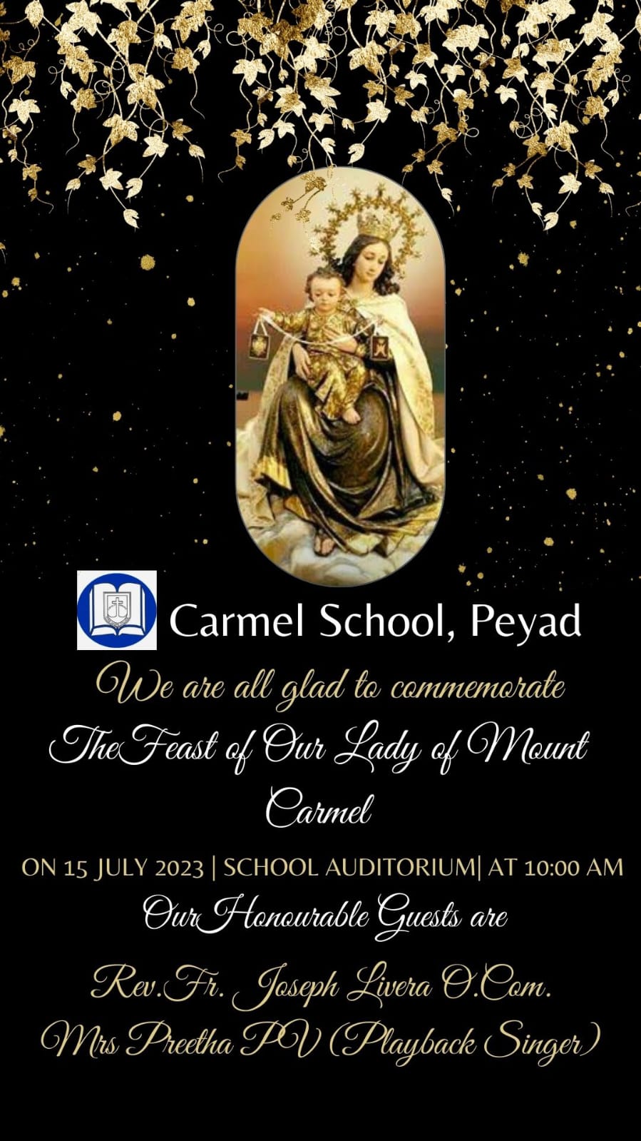 THE FEAST OF OUR LADY OF MOUNT CARMEL
